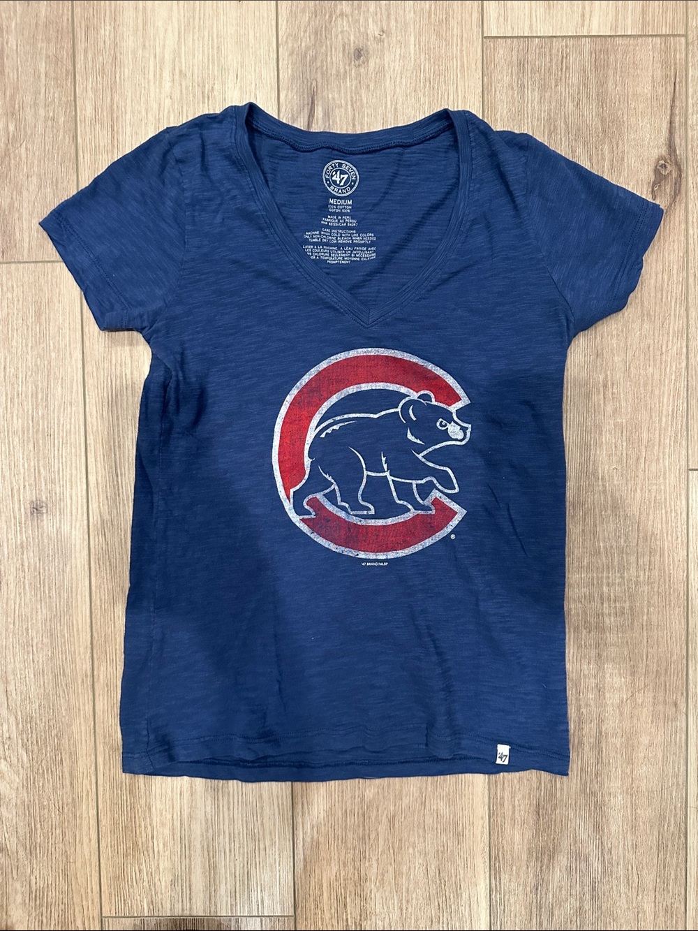 47 Brand Navy T-Shirt with White Logo Print